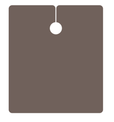 YJ-12-brown Schneidemantel 160*140cm metall Hacken Polyester braun 