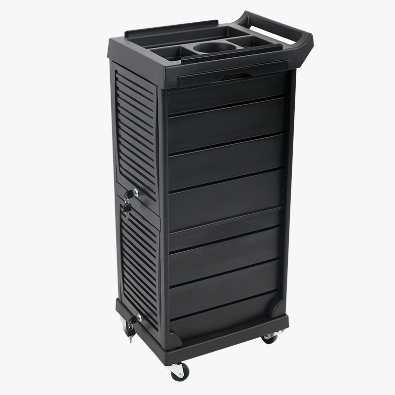 W-X036 Servicewagerl mit Schloss schwarz 80*37*39cm