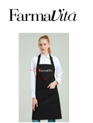 YJ-16 Farbmantel für Mitarbeiter Farmavita Logo schwarz wasserresistent 