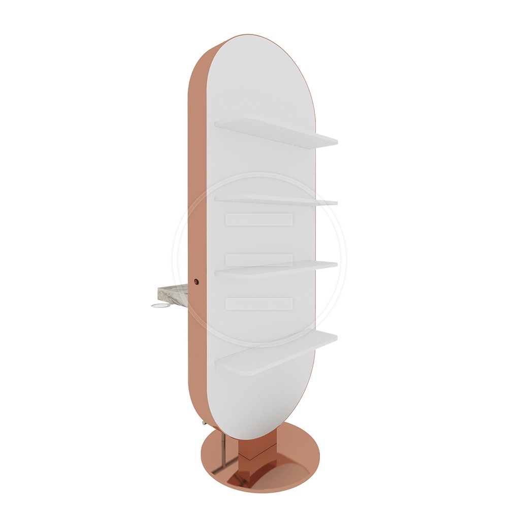 Glam Island With Shelf Rose