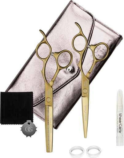 Olivia Garden SilkCut PRO Matt Gold 2er Set HS 5,75/MS 6,0' EUR RH 